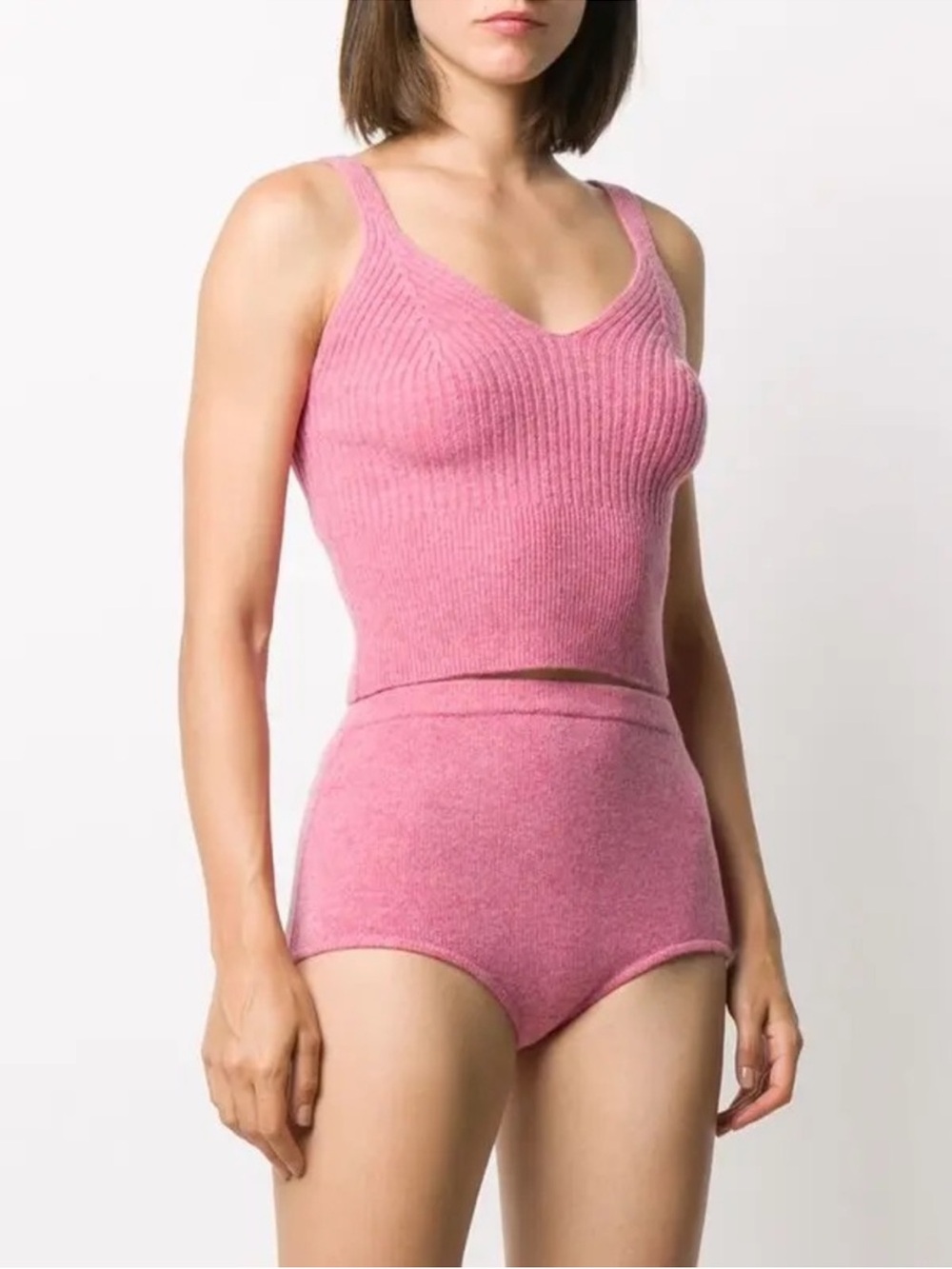 Sandro Twiny Ribbed Wool Top Pink - Picture 2 of 8